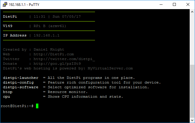 dietpi nomachine nx admin password